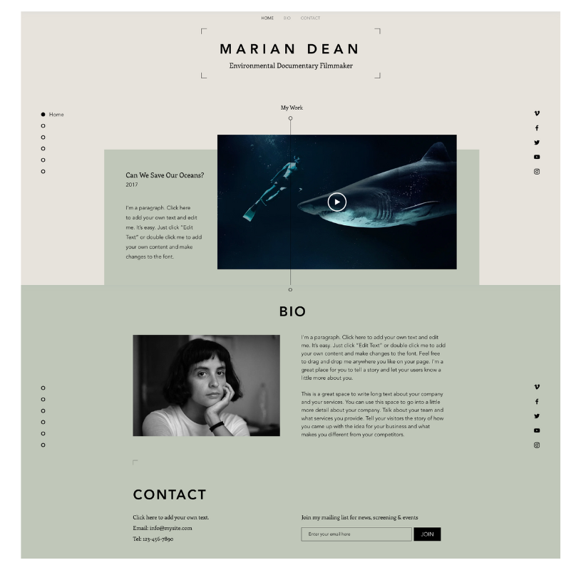 Wix Template Film Maker